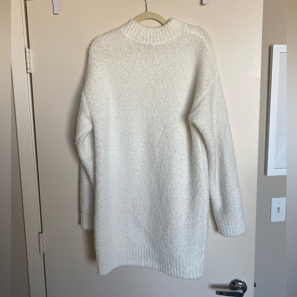 English Factory White Ivory Crewneck Sweater Mini Dress Women’s Size Medium - Picture 4 of 6